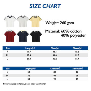 Haut court athlétique à col en V pour femme 260gsm respirant T-shirt rayé lourd - Product Image 4