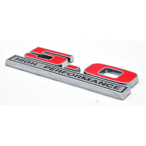Emblème de coffre rouge haute performance 5.0 pour voiture en métal, ajustement universel - Product Image 4