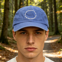 Casquette de baseball déstructurée personnalisée à 6 panneaux, en coton lavé vintage, avec logo brodé, douce et personnalisable, pour activités décontractées en extérieur