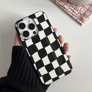 Cassa del telefono nero <span class=keywords><strong>bianco</strong></span> Grid Vintage per <span class=keywords><strong>iPhone</strong></span> 14 Pro <span class=keywords><strong>11</strong></span> 12 13 15 SE 2020 X XR XS Max 7 8 Plus <span class=keywords><strong>Cover</strong></span> posteriore morbida lucida in TPU - Product Image 6