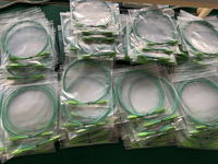 Fourniture OEM G657A2 câble à fibres optiques aqua Turquoise clair jarretière pointe jaune SC/APC-SC/APC 1.6mm 3.5m fibres optiques Jarretiere