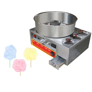 Máquina Expendedora de dulces de algodón con batería de Gas de 12V, máquina comercial de acero inoxidable para hacer dulces