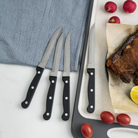 Outils de cuisine Couteau à steak en acier inoxydable Ensemble de couteaux à steak dentelés pour couper le steak