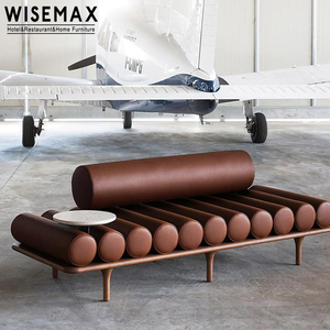 Wisemax đồ nội thất hiện đại sang trọng dài băng ghế dự bị cuối giường Phân phòng khách ghế <span class=keywords><strong>sofa</strong></span> nhung vải kim loại chân lười biếng giải trí băng ghế dự bị - Product Image 4