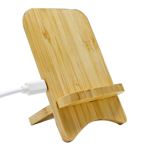 Chargeur rapide sans fil en bois, 5W, avec support pour téléphone portable, livraison gratuite - Product Image 1