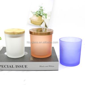 Portavelas <span class=keywords><strong>de</strong></span> Vidrio Esmerilado Ru Star - Recipiente para Velas para Decoración del Hogar - Product Image 1
