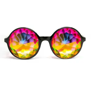 Nouveau Kaléidoscope Lunettes Noir Diffraction Pour Rave Festivals Parties Lunettes de Soleil