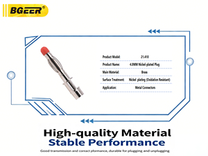 Connettore a Banana da 4mm con Guaina in Rame Puro Nichelato, Terminale Metallico per Cablaggio, Accessorio per Prese - Product Image 4