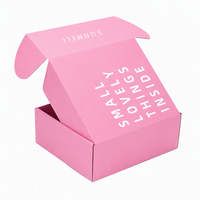 Boîte d'expédition en carton ondulé écologique à faible MOQ avec logo personnalisé pour cosmétiques, bougies et expédition aérienne