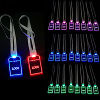 Badge nominatif personnalisé lumineux et coloré en acrylique LED clignotant pour les événements de remise de diplômes et de Thanksgiving - Fonctionne sur piles, promotionnel