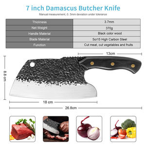<span class=keywords><strong>Cuchillo</strong></span> de carnicero de 7 pulgadas, <span class=keywords><strong>cuchillo</strong></span> de carnicero forjado hecho a mano, cuchillos de utilidad <span class=keywords><strong>para</strong></span> cocinar caza, herramientas <span class=keywords><strong>para</strong></span> <span class=keywords><strong>filetear</strong></span> <span class=keywords><strong>carne</strong></span> y verduras - Product Image 3