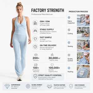 Pantalon d'été décontracté américain YWJC GARMENT à manches courtes et jambes larges pour femme, en Spandex/Nylon, respirant, séchage rapide, taille haute - Product Image 6