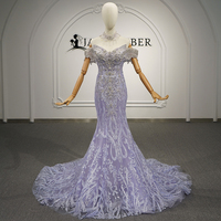 Robes de soirée sirène élégantes Jancember GT26066, couleur lilas, avec paillettes, style sweetheart