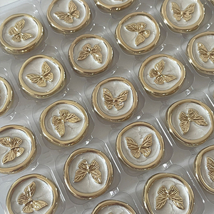 Vintage High Quality Fashion Designer Large Sew Gold Butterfly <strong>Metal</strong> Jeans <strong>Button</strong> Silver Pearl Mushroom Tack <strong>Button</strong> - Product Image 6