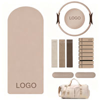 Tapis de yoga antidérapant personnalisé en caoutchouc naturel écologique, forme ovale, tapis de yoga en PU, forme de pilule, épais et arqué pour Pilates et Yoga