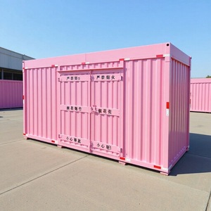 Contenedor de Almacenamiento de Productos Químicos de Acero Rosa de 20 pies, Gabinete a Prueba de Explosiones para Materiales Peligrosos, Unidad Móvil de Almacenamiento de Residuos - Product Image 1