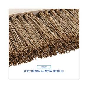 Boardwalk BWK71160 6,25 pouces Brosses en fibres de Palmyra 16 pouces Tête de balai brosse marron pour usage extérieur et patio - Product Image 1