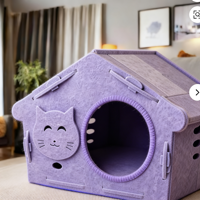 Cama Túnel Plegable y Resistente para Gatos, de Fieltro de Poliéster, Portátil, Juguete para Mascotas, Tapete de Ejercicio y Entrenamiento para Gatos de Interior, con Múltiples Orificios