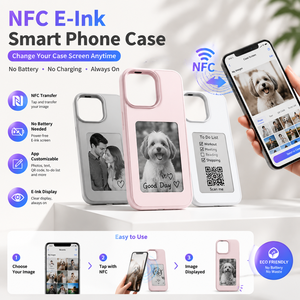 เคสโทรศัพท์ B234 NFC E-ink Screen Cover พร้อมเคสโปรเจคเตอร์ DIY AI  สำหรับ iPhone 11 12 13 14 15 16 Pro Max - Product Image 2