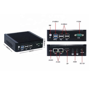 เครื่องพีซีขนาดเล็กอุตสาหกรรม N3160/N3700/J3710ไร้พัดลมแบร์โบน3xdisplay 2xHD DP DDR3 Win10คอมพิวเตอร์พกพาขนาดเล็กปลั๊กแบบ us/eu - Product Image 4