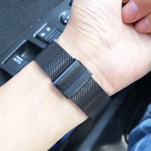 Correa de Reloj de Acero Inoxidable de Lujo Milanesa de Liberación Rápida de 20 mm para <span class=keywords><strong>Garmin</strong></span> Venu Sq 2 Plus <span class=keywords><strong>Forerunner</strong></span> 245 <span class=keywords><strong>645</strong></span> <span class=keywords><strong>Music</strong></span> Vivoactive 3 - Product Image 6