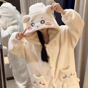 <span class=keywords><strong>Pijama</strong></span> de mujer de invierno con forro polar, estilo largo, con capucha, de felpa, diseño de dibujos animados, para estar en casa, <span class=keywords><strong>disfraz</strong></span> de cosplay para fiesta IM152-W - Product Image 5