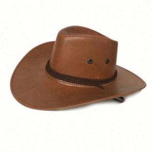 Sombreros de Vaquero Mexicanos de Cuero PU para Hombre, Estilo Moderno, para Venta al Por Mayor - Product Image 1