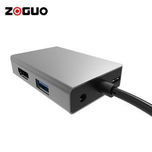 Nhà Máy Bán Hàng Trực Tiếp USB 3.0 Tương Thích 30Hz Multiport Hub Cho Máy Tính Xách Tay Máy Tính Bảng Âm Thanh Chuyển Đổi 4K <span class=keywords><strong>HDMI</strong></span> Đa Chức Năng Loại C Hub - Product Image 6