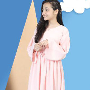 Vestido de Poliéster Personalizado al por Mayor a Precio Económico, con Manga Larga, Estilo Musulmán para Niñas - Product Image 3