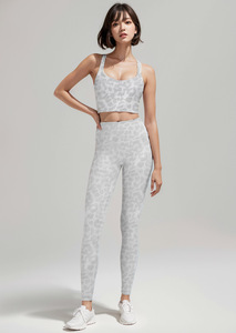 OEM Women's Breathable Eco-Friendly Fitness Strappy Sports Bra Personalized Free <b>Nude</b> Leopard Print Straps Spandex Lightweight - Product Image 6