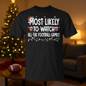 Camiseta con diseño navideño para quienes son más propensos a ver todas las partidas de fútbol - Product Image 3