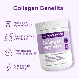 Premium Grade Typ I & III Ungeschmackte, schnell auflösende essentielle Aminosäuren unterstützen hydrolysiertes Kollagen peptid pulver - Product Image 3