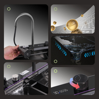 Tiktok nouvelle conception cascade évier de cuisine en acier inoxydable bassin de cuisine multifonctionnel avec lave-vaisselle