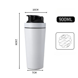 Gobelet à secouer en acier inoxydable 304, thermos de sport et de fitness, bouteille à secouer pour protéines en poudre - Product Image 5