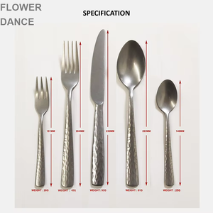 En gros, Ensemble de couverts en acier inoxydable noir pour cuisine, restaurant, mariage, comprenant couteau, cuillère, fourchette - Product Image 1