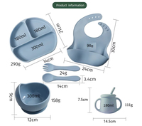 ventouse d'alimentation pour bébés, vaisselle, Set d'assiettes, napperon, cuillère, assiette séparée, pour bambin, nouveau-né,