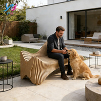 Banc en bois moderne, durable et écologique, sièges paramétriques en bois massif, canapé, chaises d'attente de luxe pour jardin, aéroport, hôtel, centre commercial, bureau
