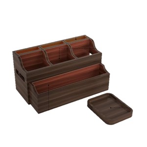Cross-border wooden cutlery <b>box</b>, <b>kitchen</b> knife, fork, spatula holder, dining table organizer, multi-compartment condiment - Product Image 5