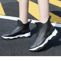 Bottes de pluie pour femmes YL128, couleur personnalisée, mode extérieure, PVC imperméable, bottes à la cheville pour femmes