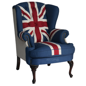 British Style Cafe Living Room Leisure <strong>Chairs</strong> / Antique Furniture <strong>Single</strong> <strong>Arm</strong> Sofa <strong>Chair</strong> - Product Image 1