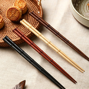 Palillos de bambú de madera maciza, redondos, antideslizantes, estilo japonés, puntiagudos, para uso doméstico - Product Image 3