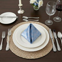 Nappe de table élégante en coton, résistante aux taches, lavable en machine, imprimée