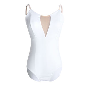 महिलाओं लड़कियों सफेद तेंदुआ अंगिया सेक्सी Neckline बैले Dancewear - Product Image 1