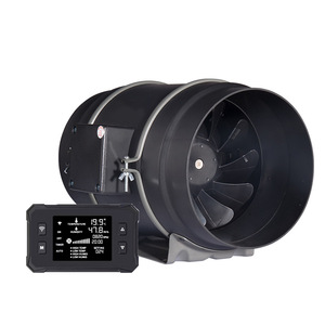 Ventilador de conducto silencioso con motor EC para carpa de cultivo, hidroponía, HVAC, ventilación de baño, cocina, con controlador inteligente y tubería - Product Image 1
