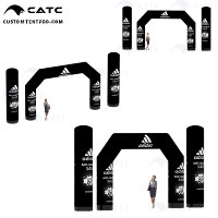 Solutions de marque personnalisées CATC Tissu Oxford durable Colonne en arc de modèle gonflable publicitaire en PVC pour événements en plein air personnalisable