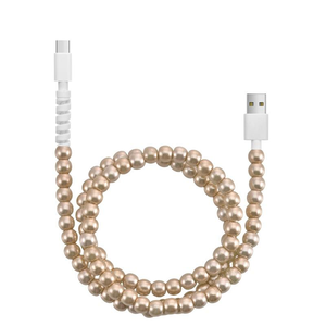 Cavo di ricarica USB Type-C con perle fatte a mano, alla moda ed elegante, per ricarica rapida e sincronizzazione dati, cavo per telefono elegante. - Product Image 5