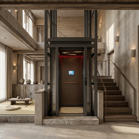 Ascenseur domestique 3 portes en verre, fourni par le fabricant pour les projets de villas de luxe et les distributeurs mondiaux