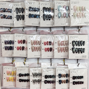 Ongles à presser faits main style français, forme amande, en ABS, pré-dessinés, pièces détachables pour <span class=keywords><strong>manucure</strong></span> <span class=keywords><strong>de</strong></span> <span class=keywords><strong>Noël</strong></span> - Product Image 6