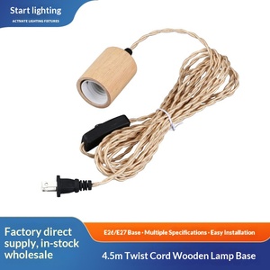 Kit <span class=keywords><strong>de</strong></span> suspension en bois E26/E27 avec <span class=keywords><strong>douille</strong></span> en céramique recouverte, <span class=keywords><strong>support</strong></span> <span class=keywords><strong>de</strong></span> <span class=keywords><strong>lampe</strong></span> LED rétro <span class=keywords><strong>pour</strong></span> décoration <span class=keywords><strong>de</strong></span> cuisine et maison - Product Image 3