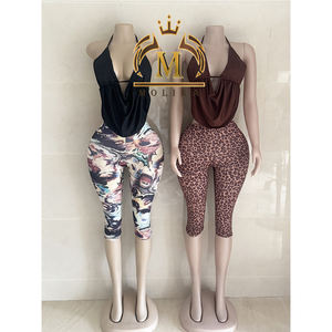 Set di pantaloncini da <span class=keywords><strong>donna</strong></span> alla moda Top camicia senza schienale e pantaloncini leopardati abbinati 2 pezzi Sexy Club due pezzi Set per <span class=keywords><strong>abbigliamento</strong></span> <span class=keywords><strong>donna</strong></span> - Product Image 4
